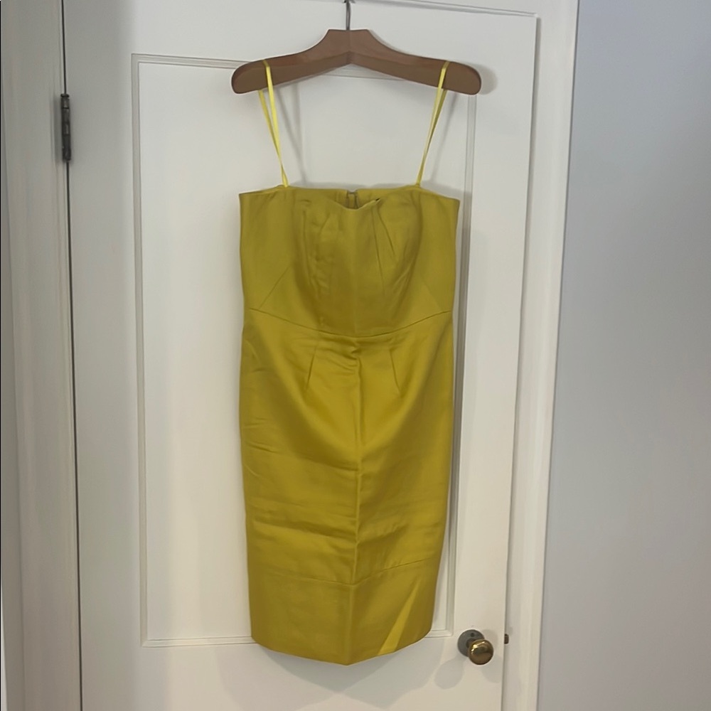 J. Crew Yellow Strapless Cocktail Dress